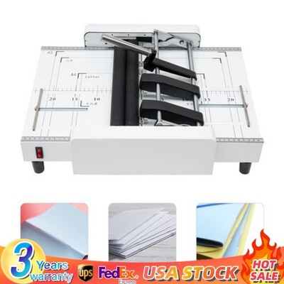 A3 Booklet Folding Binding Machine 60W Paper Stapling Making Book Stapler Office