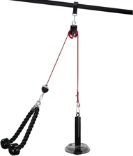 LAT and Lift Pulley System, Weight Cable Machine for Power Cage & Squat Rack, LA