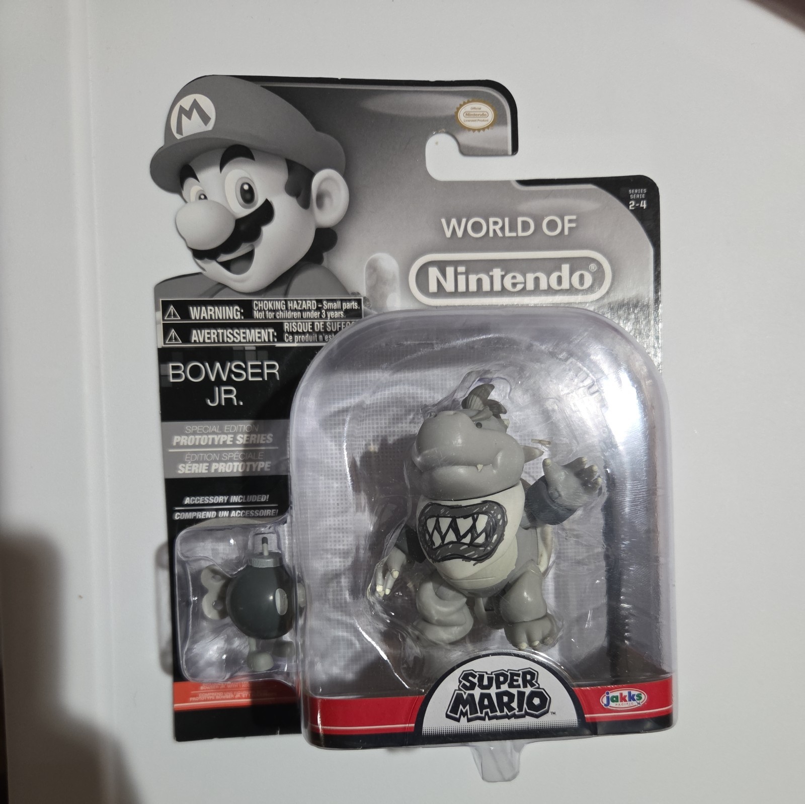 Jakks Pacific Super Mario Bros. Prototype Series 4 Inch Bowser Jr. W/ Bob-Omb