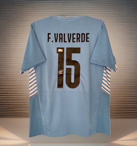 Federico Valverde Signed Uruguay 2021 Home Jersey Autographed Shirt with BAS COA - Picture 1 of 15
