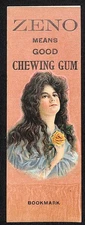 "Zeno Means Good Chewing Gum" Bookmark Card c1908-15 Scarce VGC