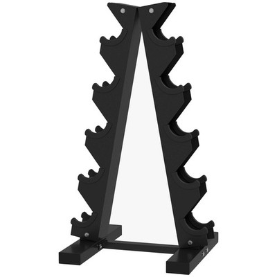 Fünfstufiges Hantelaufbewahrungsregal, für Home Gym Training - Schwarz