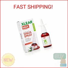 Xlear MAX Saline Nasal Spray, Natural Formula with Xylitol, Capsicum and Aloe, N