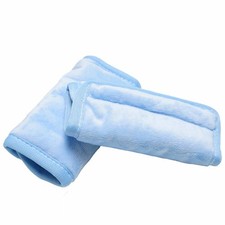 Baby Car Seat Shoulder Strap Pads Blue Soft Velvet Stroller High Chair Covers