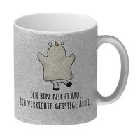 Einhorn-Geist Glitzer-Kaffeebecher Mit Spruch Ich Bin Nicht Faul Ich Verrichte