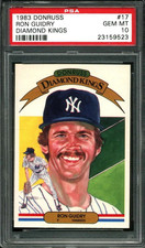 1983 DONRUSS RON GUIDRY DIAMOND KINGS #17 NEW YORK YANKEES PSA 10