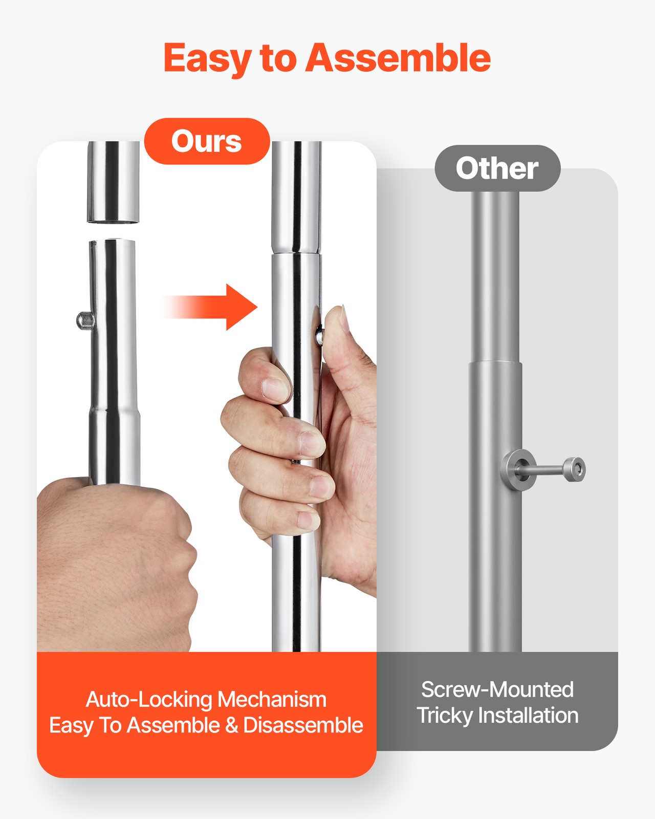 Uimoso Rolling Clothes Garment Rack 2 Hanging Rods & Storage Basket Extendable