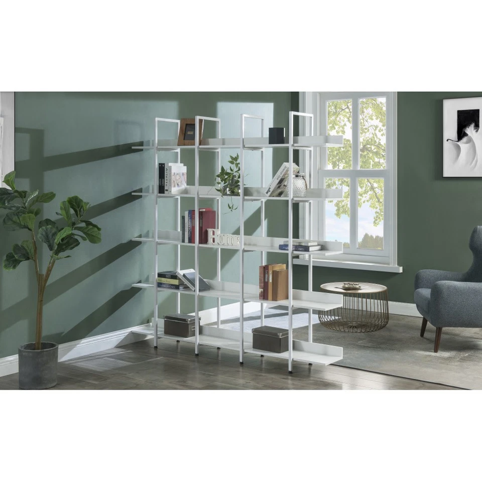 Estantería abierta de cinco niveles con gran capacidad y almohadillas de estante ajustables  Foto 4 de 4