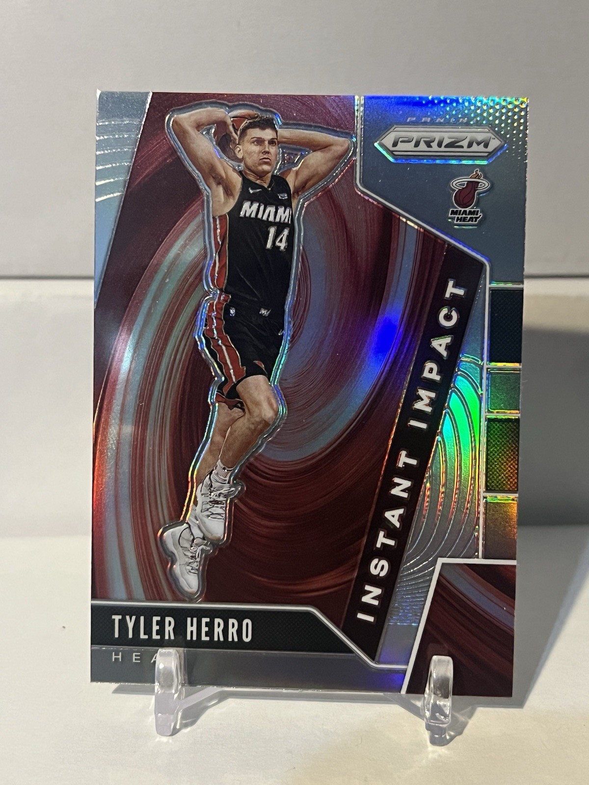 2019-20 Panini Prizm TYLER HERRO Silver Instant Impact Prizm Card # 1 Miami HEAT