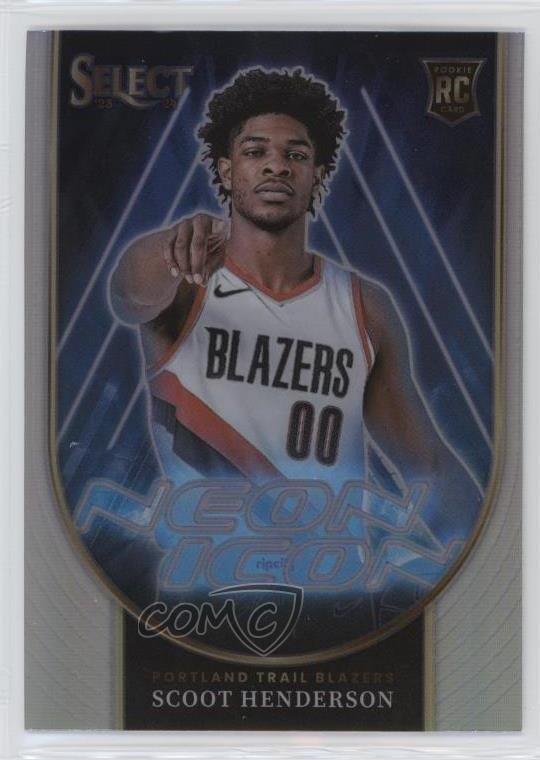 2023-24 Panini Select Neon Icons Silver Prizm Scoot Henderson #7 0p5y