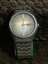 Seiko SQ Quartz 4004 Vintage, 0903-8709 Batteria Nuova Funzionante, Uomo Grigio 