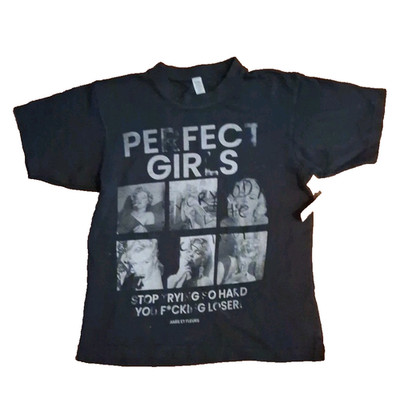 Amis Et Fleurs Perfect Girls Distressed Tee Shirt Size S