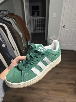 Adidas Campus Green White Gum Sole Suede Sneakers Men s Size 12 Casual Shoes