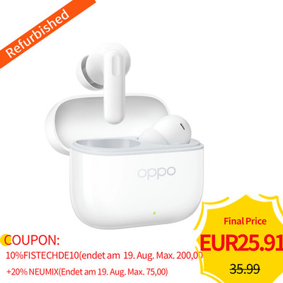 OPPO Enco Buds3 Pro BT5.4 Tiefbass ANC 54h 12,4mm Treiber IP55 White headphone