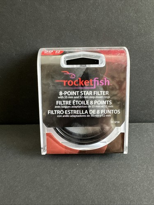#ad Rocketfish 8 Point Star Filter RF NDF58 58 mm With 52 54 Step down Rings $20.00