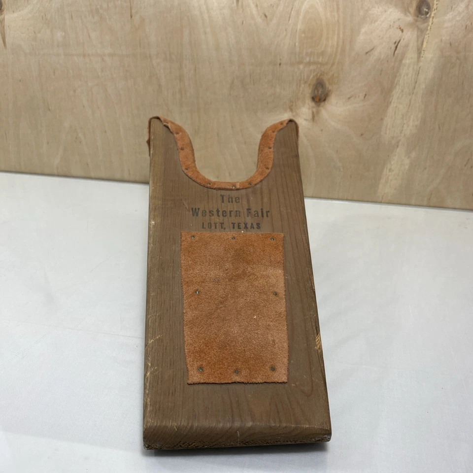 Vintage Western Fair Lott Tx Wooden Boot Jack Boot Remover - Image 2 of 4