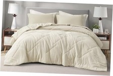 Skye 2-Piece 100 Cotton Muslin Thin Comforter Set Color Twin XL Natural