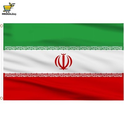 Patriotische Iranische Flagge 150 x 90 cm für Balkon, Garten und Feiern