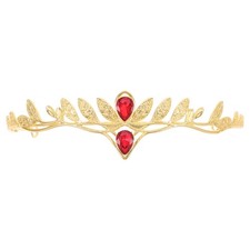 Men's Tiara Crystal Leaf Headband Decorative Hair Crowns