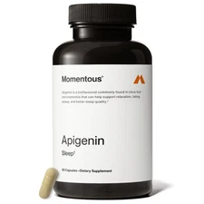 Momentous Apigenin Supplement - 50 mg per Capsule - NSF Certified for Sport -...