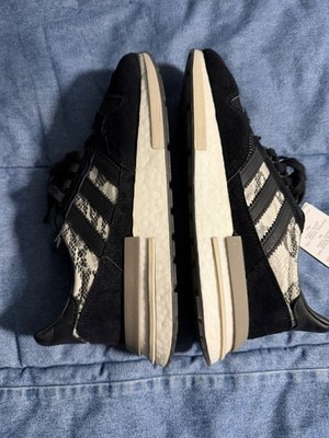 ADIDAS ZX500 RM BD7924 MEN'S BLACK & CREAM SNAKESKIN ATHLETIC SNEAKERS SIZE 8.5