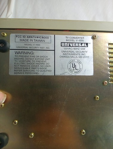 Universal V-1000 Wireless Remote Control TV-Cable Channel Tuner - Preowned - Picture 6 of 8