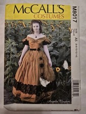 McCall's M8017 Costume Pattern Historical Southern Bell Civil War Sz 6-14 Uncut
