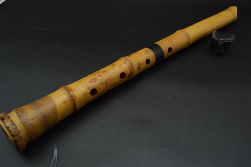 Japanese antique Vintage Shakuhachi Flute Instrument length 54.0cm Bamboo Japan