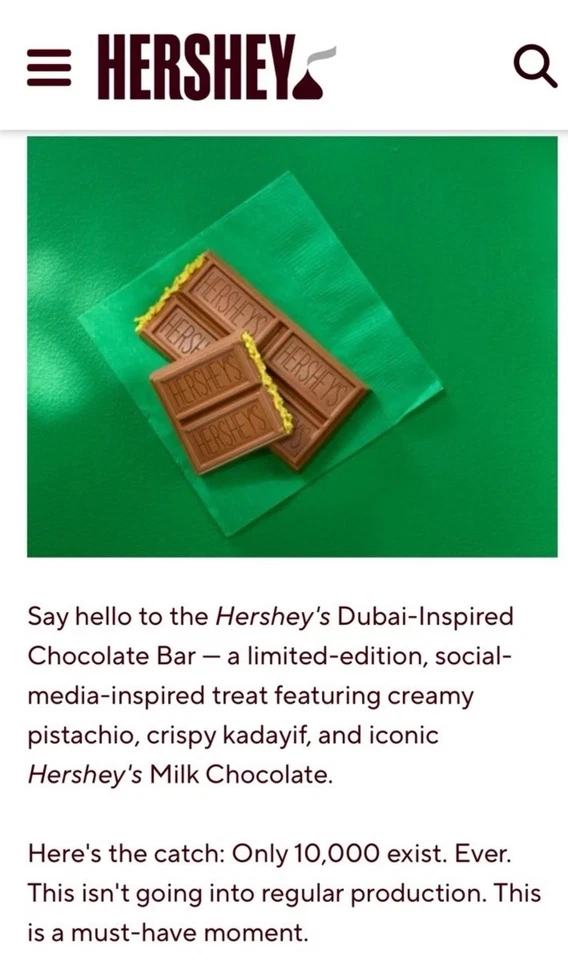 Hershey Dubai Inspired Chocolate Bar, 3.12 oz -LIMITED EDITION-IN HAND - Image 4 of 4