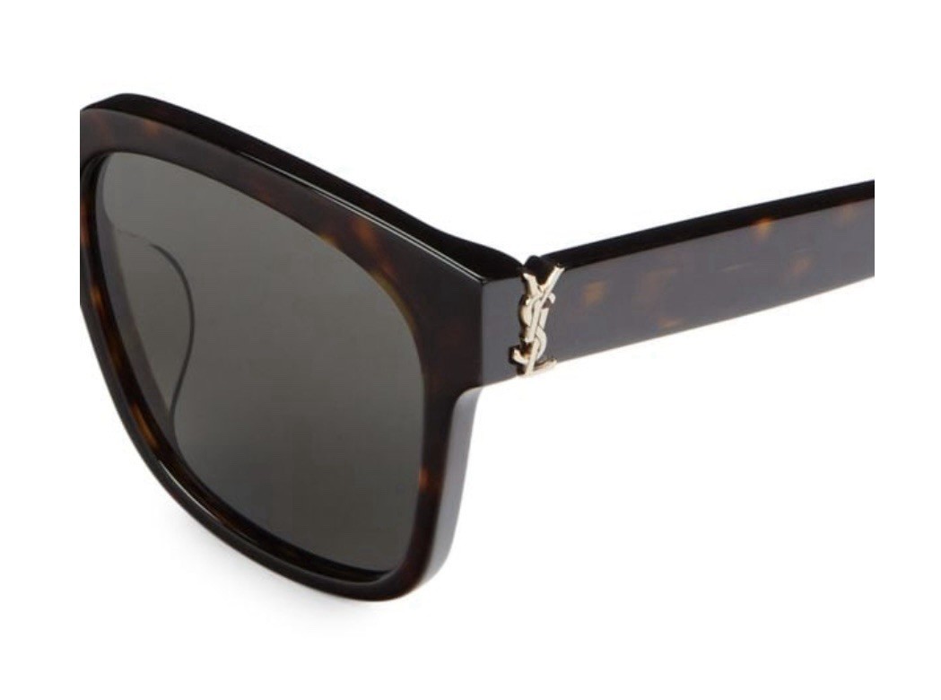 Occhiali da sole Saint Laurent donna quadrati 55 mm Avana