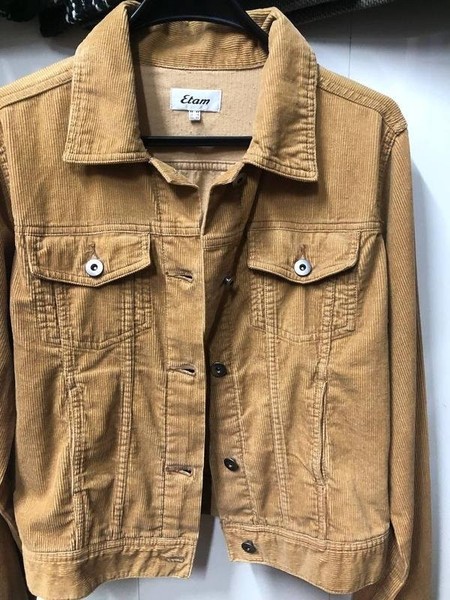 Women Etam Jacket Orange Velvet 38 / M
