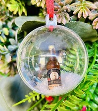Handmade WESTONS CIDER BOTTLE & SNOW BAUBLE hanging decoration XMAS TREE gift