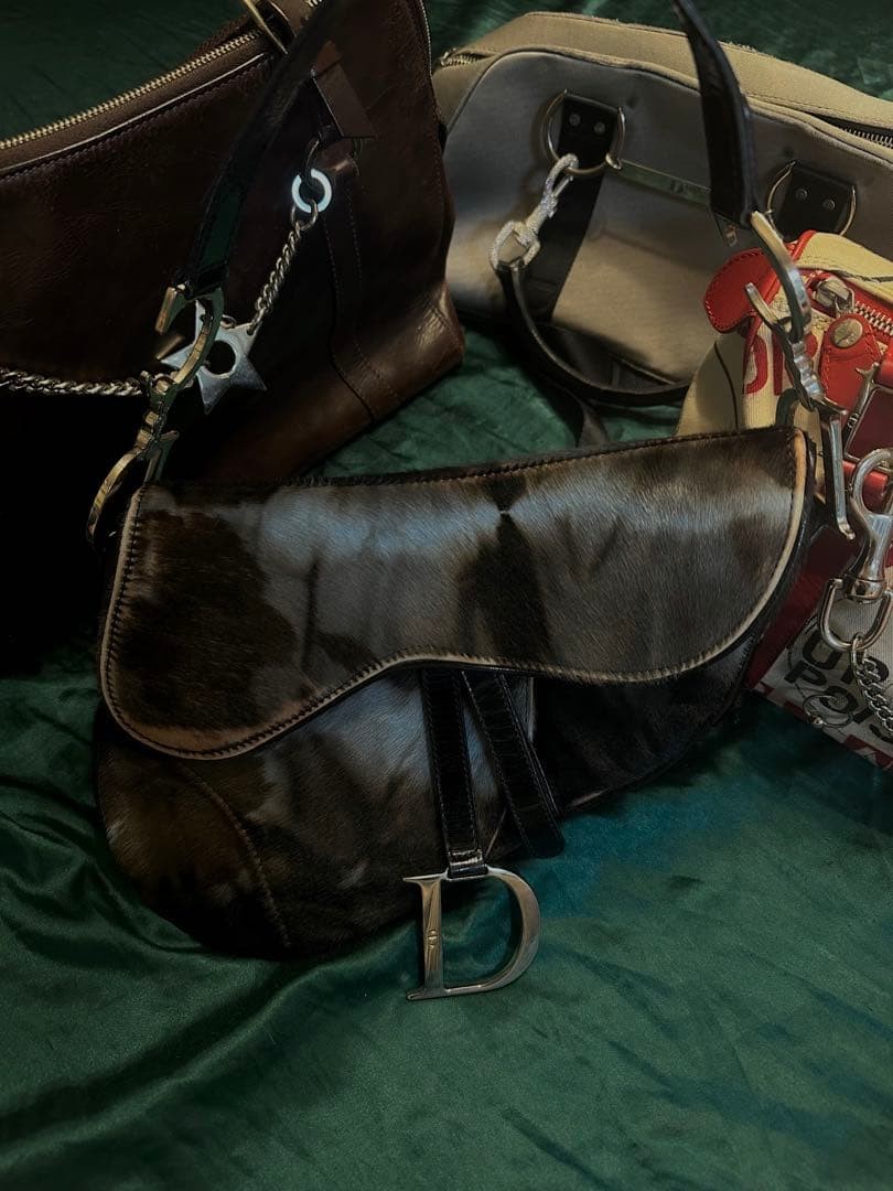 Christian Dior Tie-dye pony saddle bag