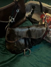 Christian Dior Tie-dye pony saddle bag