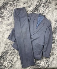 Vintage Christian Dior Monsieur Suit Wool Men Size 42 Blue