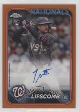 2024 Topps Chrome Update Orange Refractor 9/25 Trey Lipscomb #AC-TRL Auto 9bg