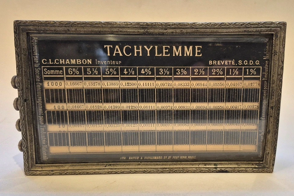 Machine à calculer intéret, Chambon Tachylemme, vers 1876 - Photo 4/4