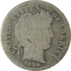 1896 S Barber Silver Dime AG About Good 10c Coin SKU:CP1012