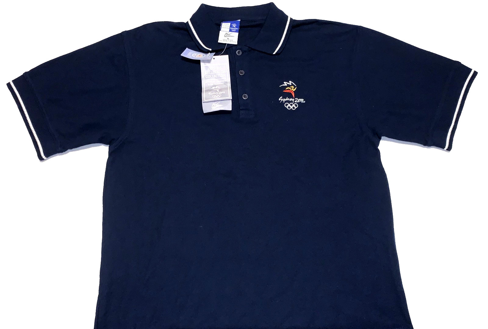 Rare! Vintage Sydney 2000 Olympic Games Embroidered Polo Shirt New! NWT SMALL