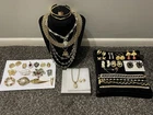 Large Lot Vintage Gold Tone Jewelry 38pc/23 Signed~Goldette KJL 925 Trifari+++