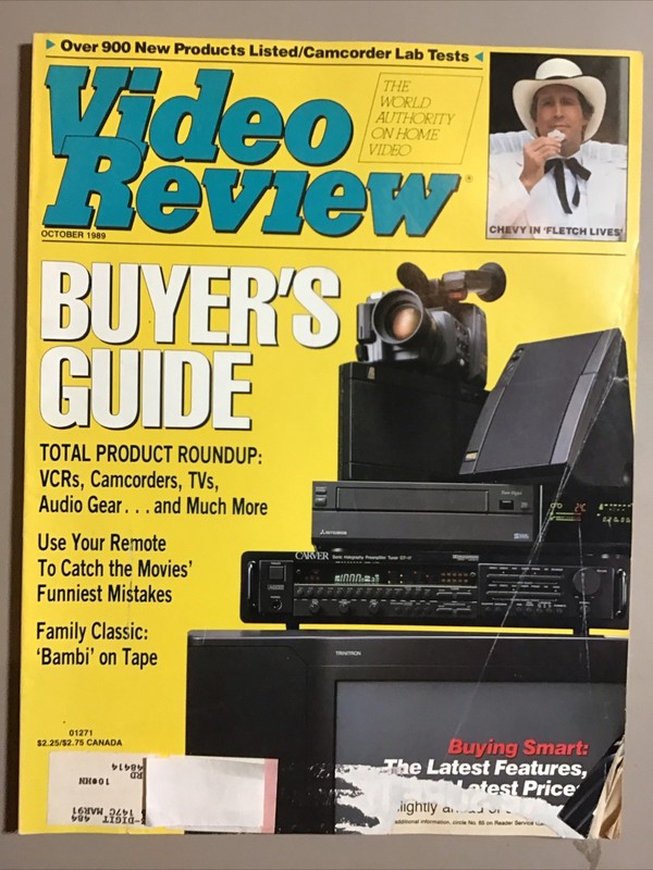 Video Review Magazine October 1989