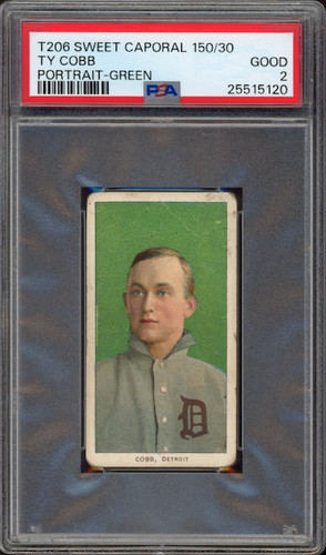 T206 Sweet Caporal 150/30 Ty Cobb Portrait - Green PSA GOOD 2