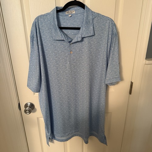 Camicia Peter Millar Uomo XXL Blu Bevande Cocktail Performance Golf Titos Vodka