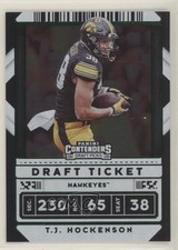 2020 Panini Contenders Draft Picks Draft Ticket Blue Foil TJ Hockenson #93 00fr