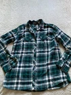Eddie Bauer Women Flannel Plaid Long Sleeve Button-Up Shirt Multicolor Size L