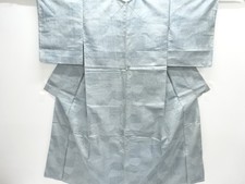 7662865: JAPANESE KIMONO / ANTIQUE KIMONO / SILK / OSHIMA TSUMUGI / STONE PAVEME