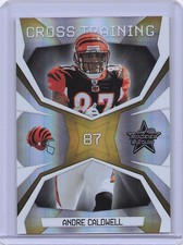 Andre Caldwell Leaf Rookies and Stars Crosstraining Gold /500 Rookie Card 2008. rookie card picture