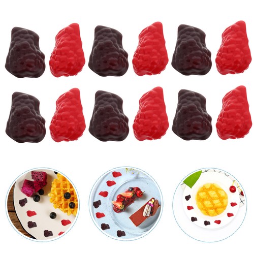 20 Pcs Kitchen Miniature Artificial Raspberry Food for Display Layout Decoration - Picture 3 of 8