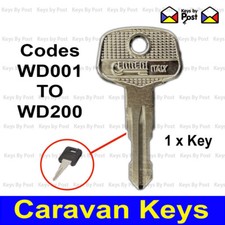 1 x Caravan Key codes WD001-WD200 Avondale, Bailey, Swift, Eldis, Ace West Alloy