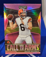 2021 Panini Playoff BAKER MAYFIELD Call To Arms Pink Holo Prizm Parallel